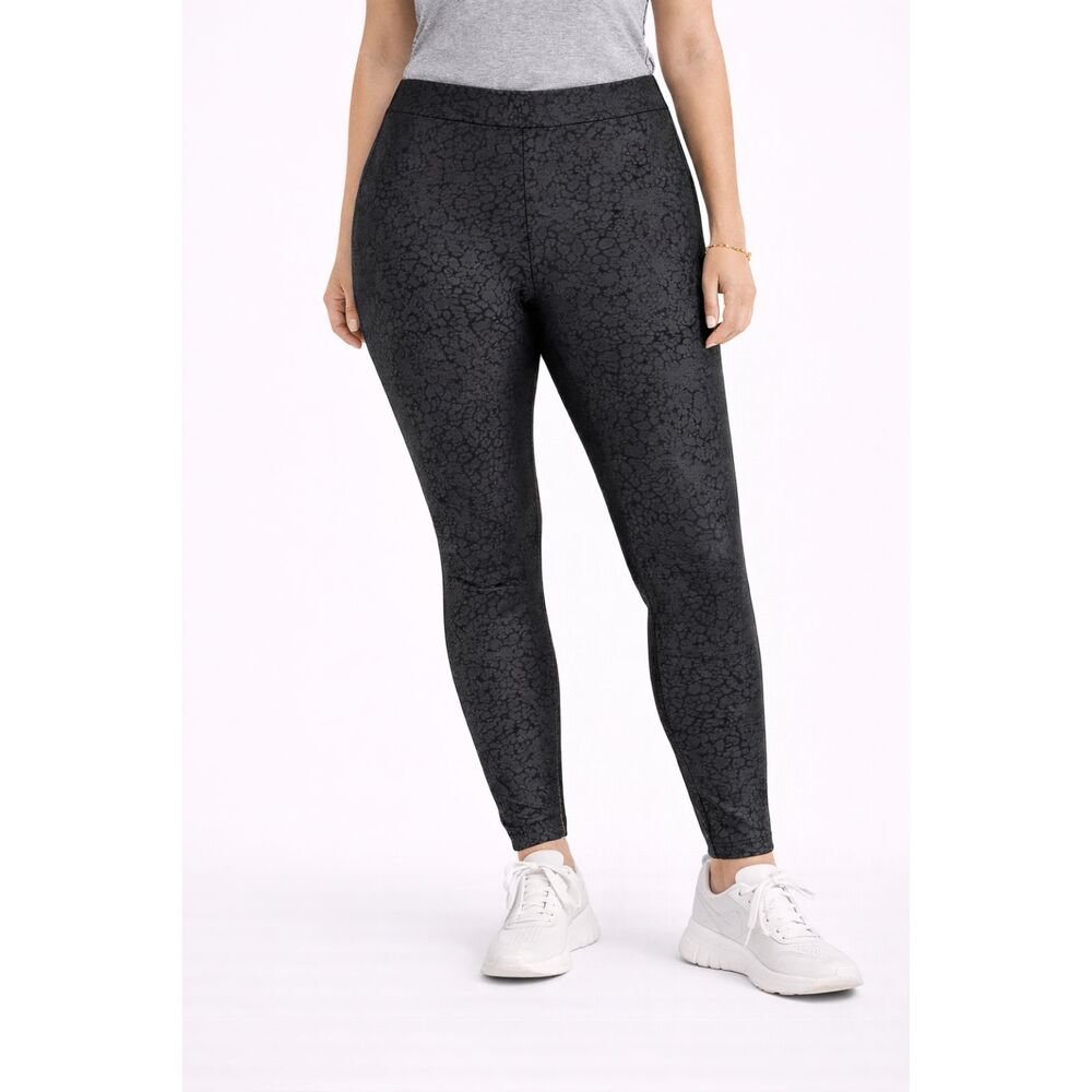 Lyssé Animal Print Hi-rise Pull-on Ponte Comfort Pants XL